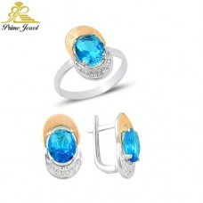 Altın +Gümüş Zirkon Taşlı Set